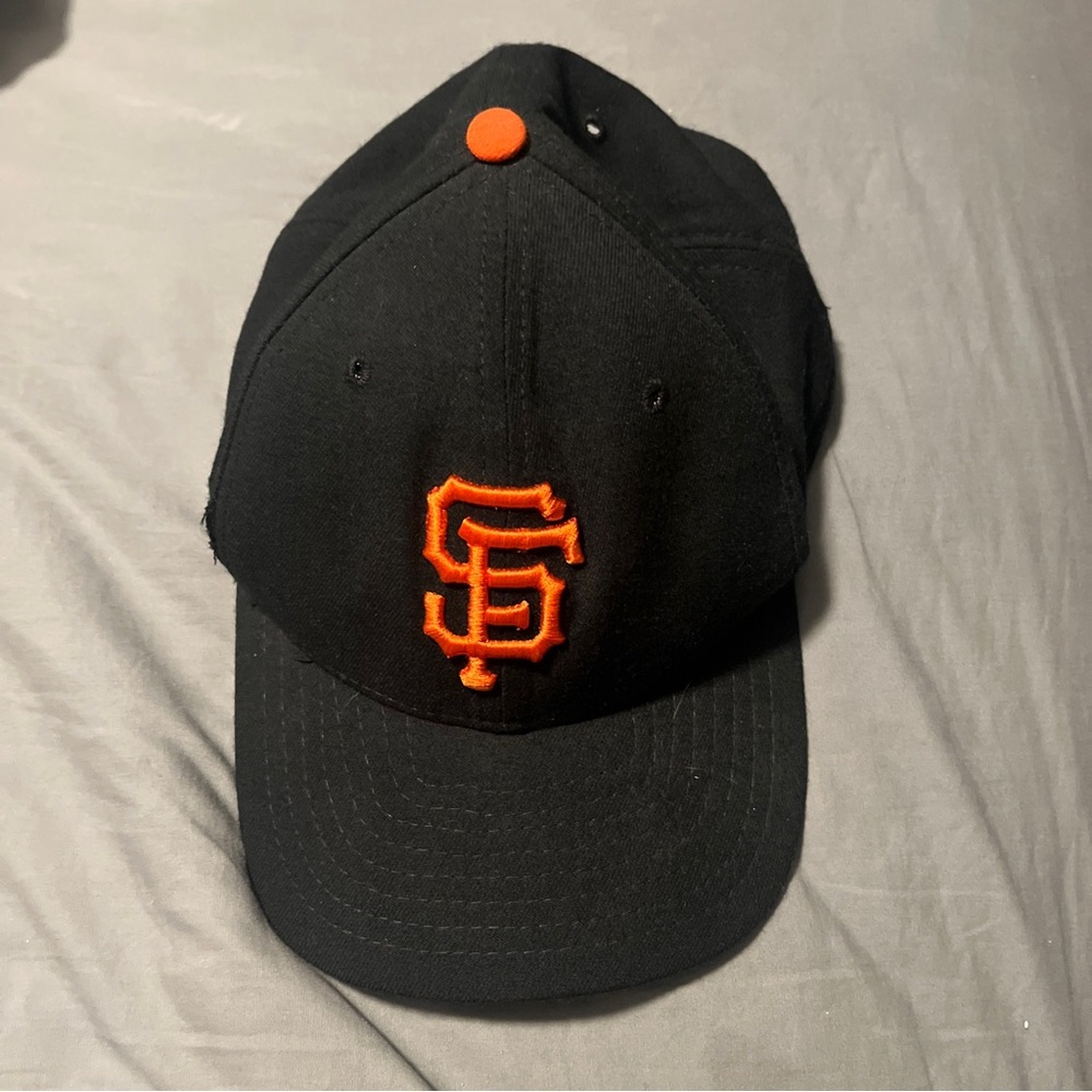 Vintage San Francisco Giants Hat Cap Snapback Black Plain Logo Wool MLB 90’s USA